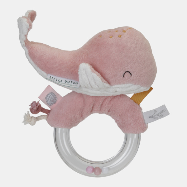 LD4857 Ring Rattle Whale Ocean Pink Product 1