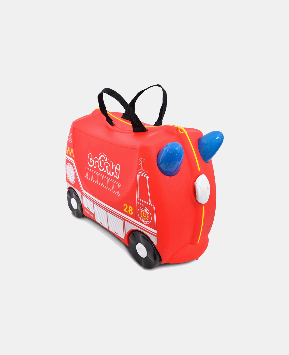 0254-GB01.jpg Trunki troler pentru copii pompierul Frank - imagine 1