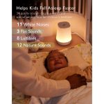 Lampă de veghe Smart Momcozy cu lumină reglabilă, sunet și aplicație - imagine 3