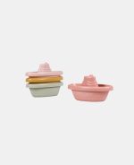 Set de jucării pentru baie - 4 bărcuțe Little Dutch Pink - imagine 3