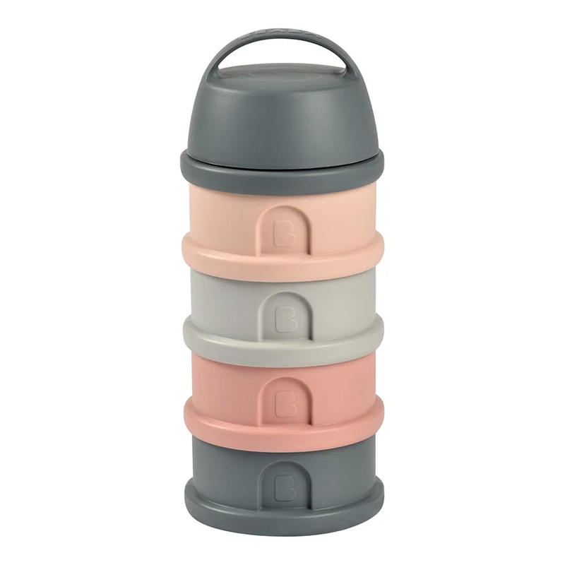 3384349117139.jpg Recipient lapte praf 4 compartimente Beaba Mineral Grey/Pink - imagine 1