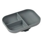 Farfurie compartimentata din silicon cu ventuza Mineral Grey Beaba