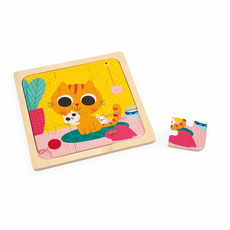 3700217371111.jpg PUZZLE DIN LEMN, PISICUTA PEANUT, 9 PIESE - JANOD - imagine 1