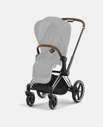 Carucior 2 in 1 Landou Priam Lux pentru căruciorul Priam Fashion Collections Jewels of Nature | dark blue + Cadru Carucior pentru Copii Priam Chrome Brown + Parte Sport Carucior Priam Fashion Collections Jewels of Nature Dark Blue Cybex Fashion - imagine 6