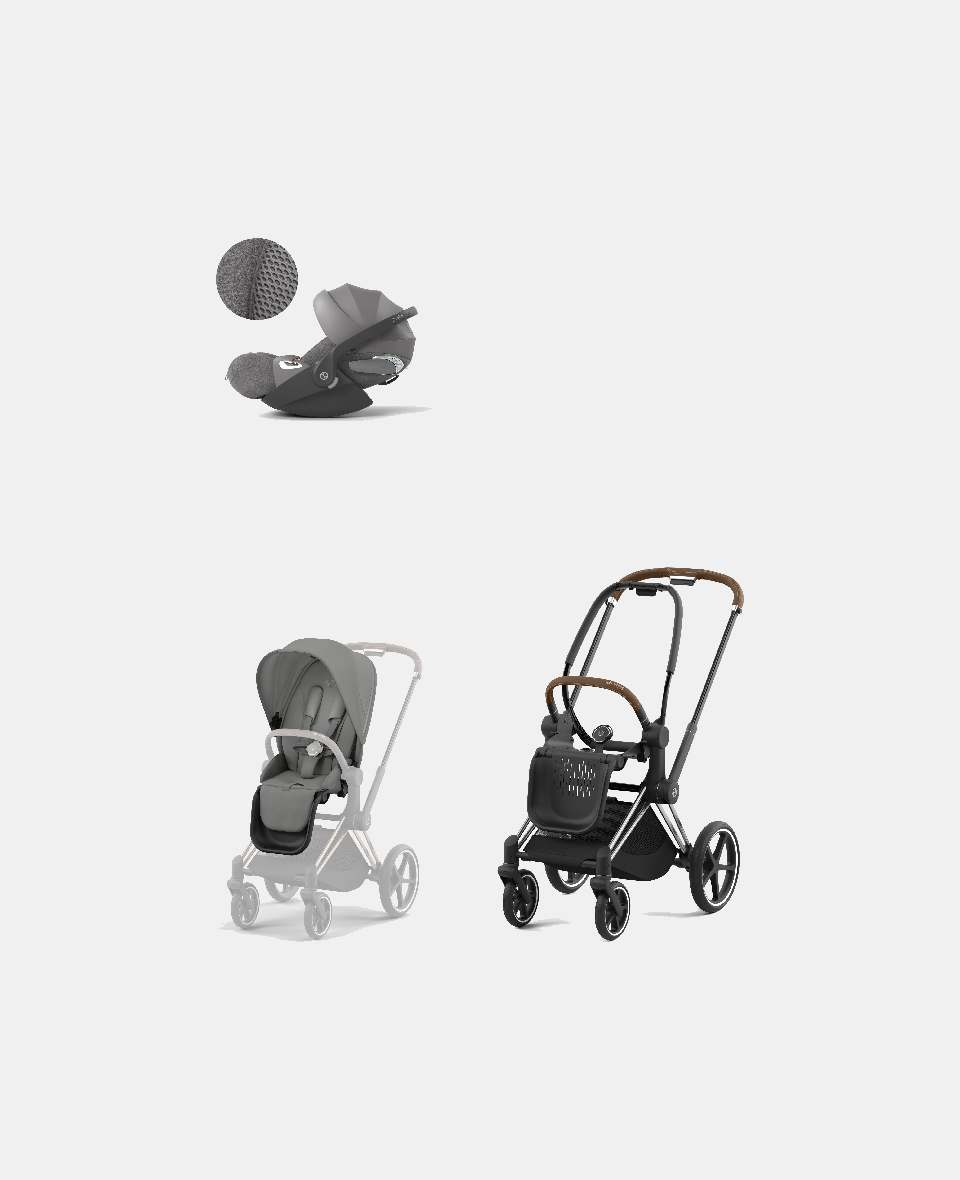 521002319-523000743-523000238.jpg Carucior 2 in 1 Cadru Carucior pentru Copii Priam Chrome Brown + Parte Sport Carucior Priam Mirage Grey + Scoică Auto pentru Copii Cloud T i-Size Plus Mirage Grey Cybex Platinum - imagine 1