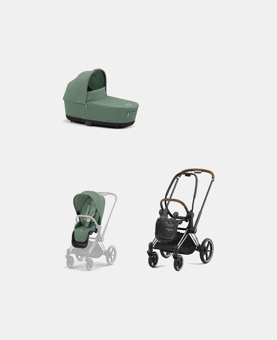 521002319-523000839-523000773.jpg Carucior 2 in 1 Cadru Carucior pentru Copii Priam Chrome Brown + Landou PRIAM Lux Leaf Green + Parte Sport Carucior Priam Leaf Green Cybex Platinum - imagine 1