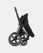 Landou PRIAM Lux Rosenrot Red | dark red +Cadru Carucior pentru Copii Priam Chrome Brown Cybex Platinum - imagine 14