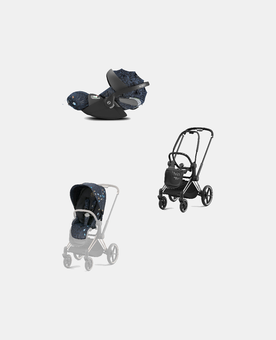 521002325-521002821-523000285.jpg Carucior 2 in 1 Parte Sport Carucior Priam Fashion Collections Jewels of Nature + Cadru Carucior pentru Copii Priam Chrome Black + Scoica Auto CLOUD T I-SIZE Jewels of Nature | dark blue Cybex Platinum - imagine 1