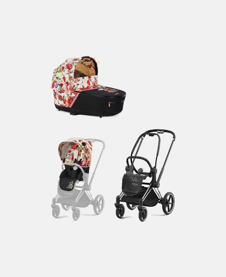 521002325-522000911-521002813.jpg Carucior 2 in 1 Landou Priam Lux pentru căruciorul Priam Fashion Collections Spring Blossom Light + Cadru Carucior pentru Copii Priam Chrome Black + Parte Sport Carucior Priam Fashion Collections Spring Blossom Light Beige Cybex Fashion - imagine 1