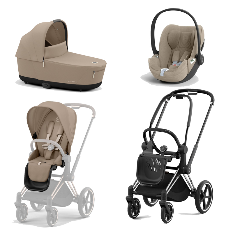 521002325-523001261-523001271-523001302.jpg Carucior 3 in 1 Cadru Carucior pentru Copii Priam Chrome Black + Parte Sport Carucior Priam Cozy Beige + Landou PRIAM Lux Cozy Beige + Scoică Auto pentru Copii Cloud T i-Size Plus Cozy Beige Cybex Platinum - imagine 1