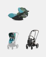 Carucior 2 in 1 Parte Sport Carucior Priam Design Collaborations We The Best Cybex + Cadru Carucior pentru Copii Priam Rosegold + Scoica Auto CLOUD T I-SIZE WE THE BEST BLUE | mid turquoise Cybex Platinum - imagine 2