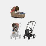 Carucior 2 in 1 Landou Priam Lux pentru căruciorul Priam Design Collaborations One Love | multicolor + Cadru Carucior pentru Copii Priam Rosegold + Parte Sport Carucior Priam Design Collaborations One Love Cybex Fashion