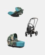 Carucior 2 in 1 Landou Priam Lux pentru căruciorul Priam Design Collaborations We The Best | mid turquoise + Cadru Carucior pentru Copii Priam Rosegold + Scoica Auto CLOUD T I-SIZE WE THE BEST BLUE | mid turquoise Cybex Platinum - imagine 2