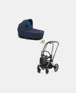 Cadru Carucior pentru Copii Priam Rosegold + Landou PRIAM Lux Dark Navy Cybex Platinum