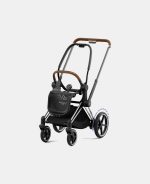 Carucior Nou Nascut Electric E-Priam: Cadru Cărucior pentru Copii e-Priam Chrome Brown + Landou PRIAM Lux Manhattan Grey Plus Cybex Platinum - imagine 2