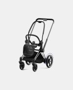 Carucior Nou Nascut Electric E-Priam: Cadru Cărucior pentru Copii e-Priam Chrome Black + Landou PRIAM Lux Midnight Blue Plus Cybex Platinum - imagine 2