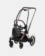 Carucior Nou Nascut Electric E-Priam: Cadru Cărucior pentru Copii e-Priam Rosegold + Landou PRIAM Lux Soho Grey Cybex Platinum - imagine 5
