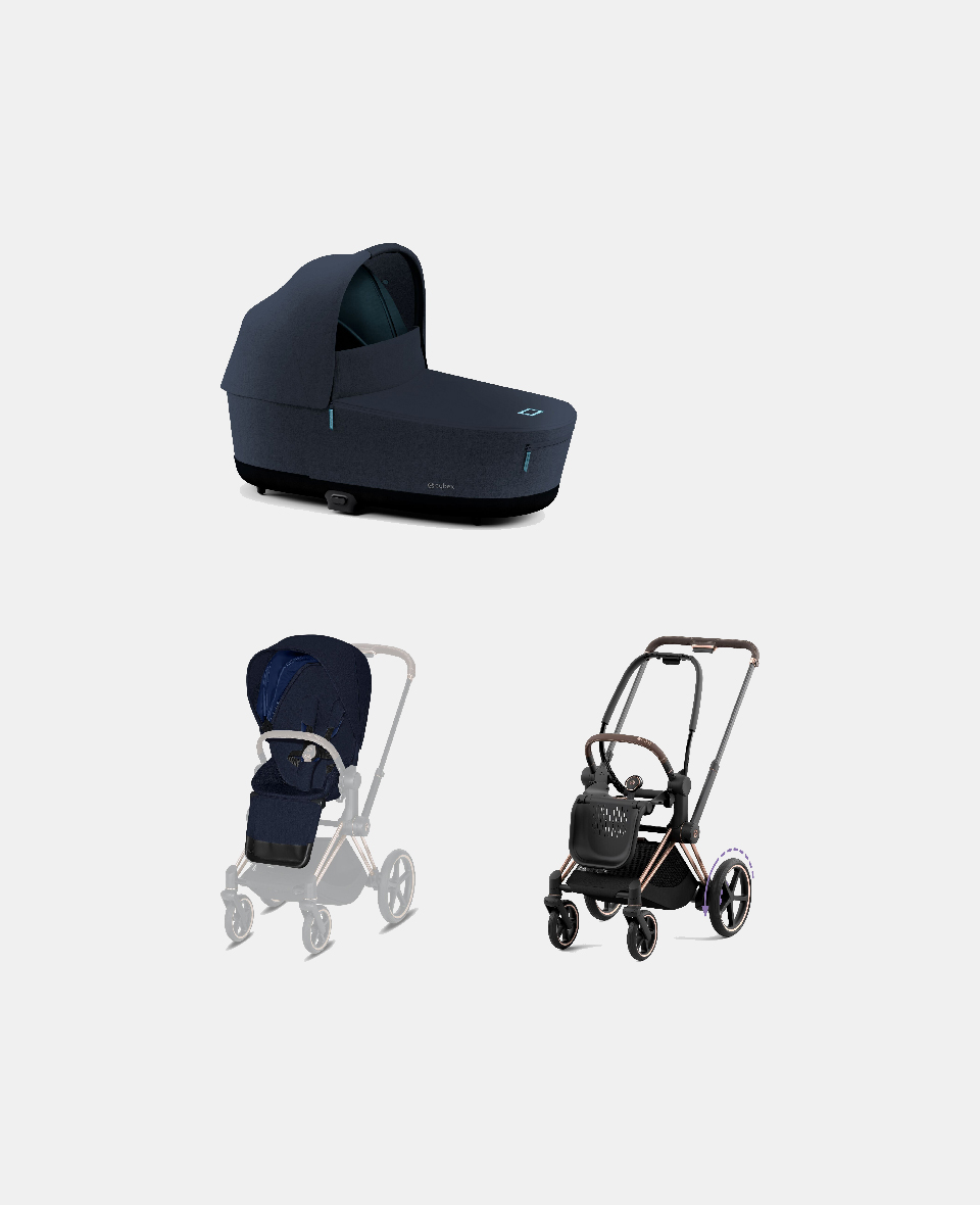 521002373-522001001-519004087.jpg Carucior 2 in 1 Cadru Cărucior pentru Copii e-Priam Rosegold + Landou PRIAM Lux Midnight Blue Plus + Parte Sport Carucior Priam Midnight Blue Plus Cybex Platinum - imagine 1