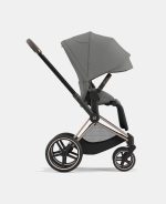 Cadru Carucior pentru Copii Priam Matt Black + Parte Sport Carucior Priam Soho Grey Cybex Platinum - imagine 7
