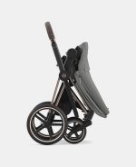 Cadru Carucior pentru Copii Priam Matt Black + Parte Sport Carucior Priam Soho Grey Cybex Platinum - imagine 10