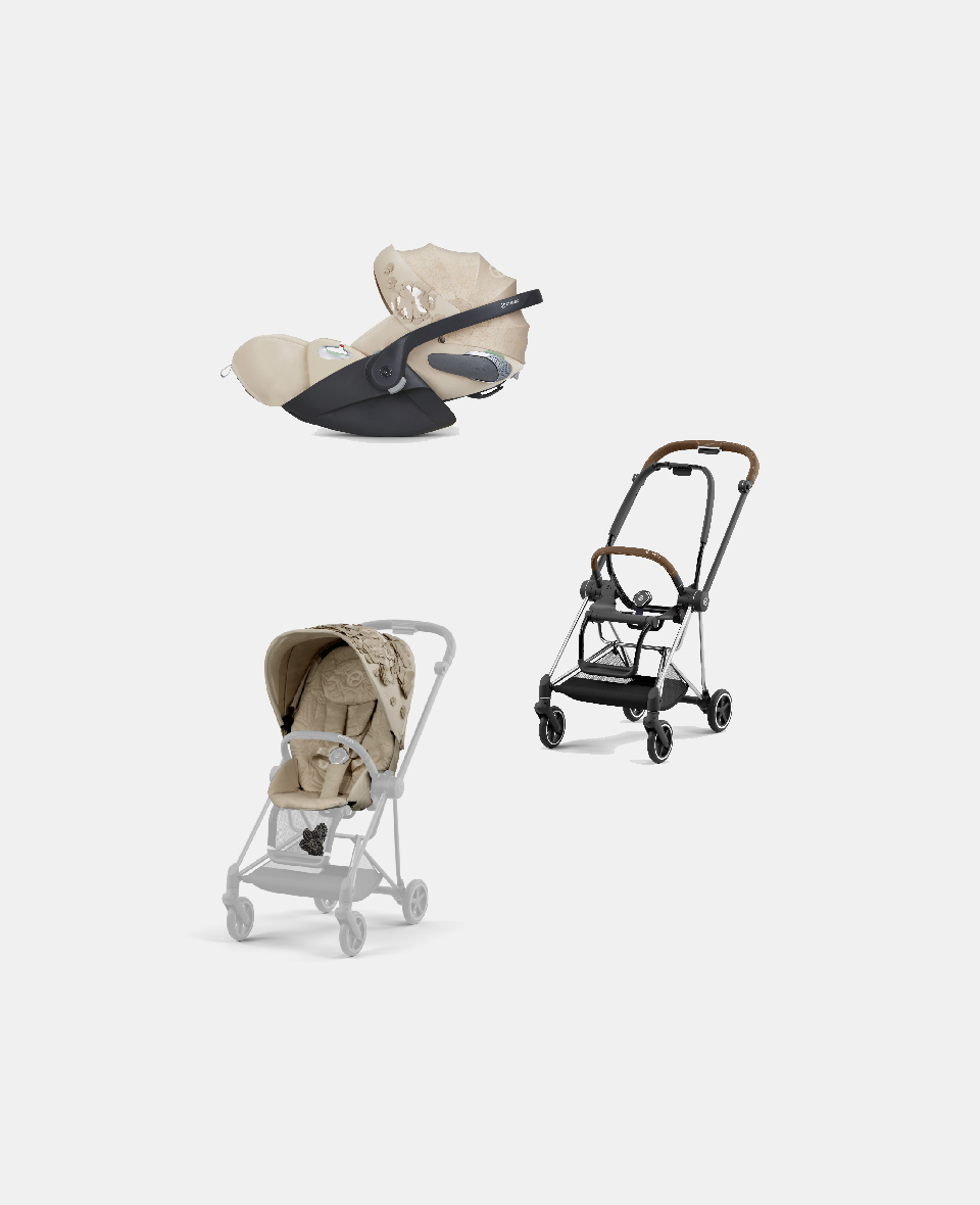 521002507-521002875-523000273.jpg Carucior 2 in 1 Parte Sport Carucior MIOS SIMPLY FLOWERS BEIGE | mid beige + Cadru Carucior pentru Copii Mios Chrome Brown + Scoica Auto CLOUD T I-SIZE SIMPLY FLOWERS BEIGE | mid beige Cybex Platinum - imagine 1