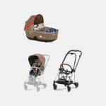 Carucior 2 in 1 Landou MIOS Lux One Love | multicolor + Cadru Carucior pentru Copii Mios Chrome Brown + Parte Sport Carucior MIOS One Love | multicolor Cybex Fashion