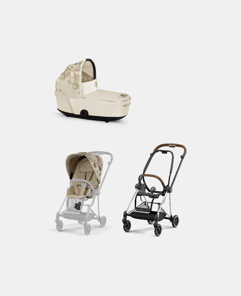 521002507-522000795-521002875.jpg Carucior 2 in 1 Landou MIOS Lux SIMPLY FLOWERS BEIGE | mid beige + Cadru Carucior pentru Copii Mios Chrome Brown + Parte Sport Carucior MIOS SIMPLY FLOWERS BEIGE | mid beige Cybex Fashion - imagine 1