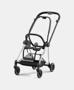 Carucior Nou Nascut Mios: Cadru Carucior pentru Copii Mios Chrome Black + Landou Mios Lux Sepia Black Cybex Platinum - imagine 4