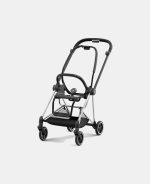 Carucior Nou Nascut Mios: Cadru Carucior pentru Copii Mios Chrome Black + Landou Mios Lux Cozy Beige Cybex Platinum - imagine 3