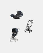 Carucior 2 in 1 Parte Sport Carucior MIOS Jewels of Nature | Dark Blue + Cadru Carucior pentru Copii Mios Chrome Black + Scoica Auto CLOUD T I-SIZE Jewels of Nature | dark blue Cybex Platinum
