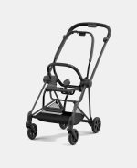 Carucior 2 in 1 : Cadru Carucior pentru Copii Mios Matt Black + Landou Mios Lux Peach Pink + Parte Sport Carucior MIOS Peach Pink Cybex Platinum - imagine 5