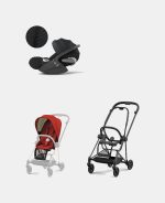 Carucior 2 in 1 : Cadru Carucior pentru Copii Mios Matt Black + Parte Sport Carucior MIOS Autumn Gold + Scoică Auto pentru Copii Cloud T i-Size Plus Sephia Black Cybex Platinum - imagine 2