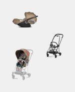 Carucior 2 in 1 Parte Sport Carucior MIOS One Love | multicolor + Cadru Carucior pentru Copii Mios Matt Black + Scoica Auto CLOUD T I-SIZE One Love | multicolor Cybex Platinum - imagine 2