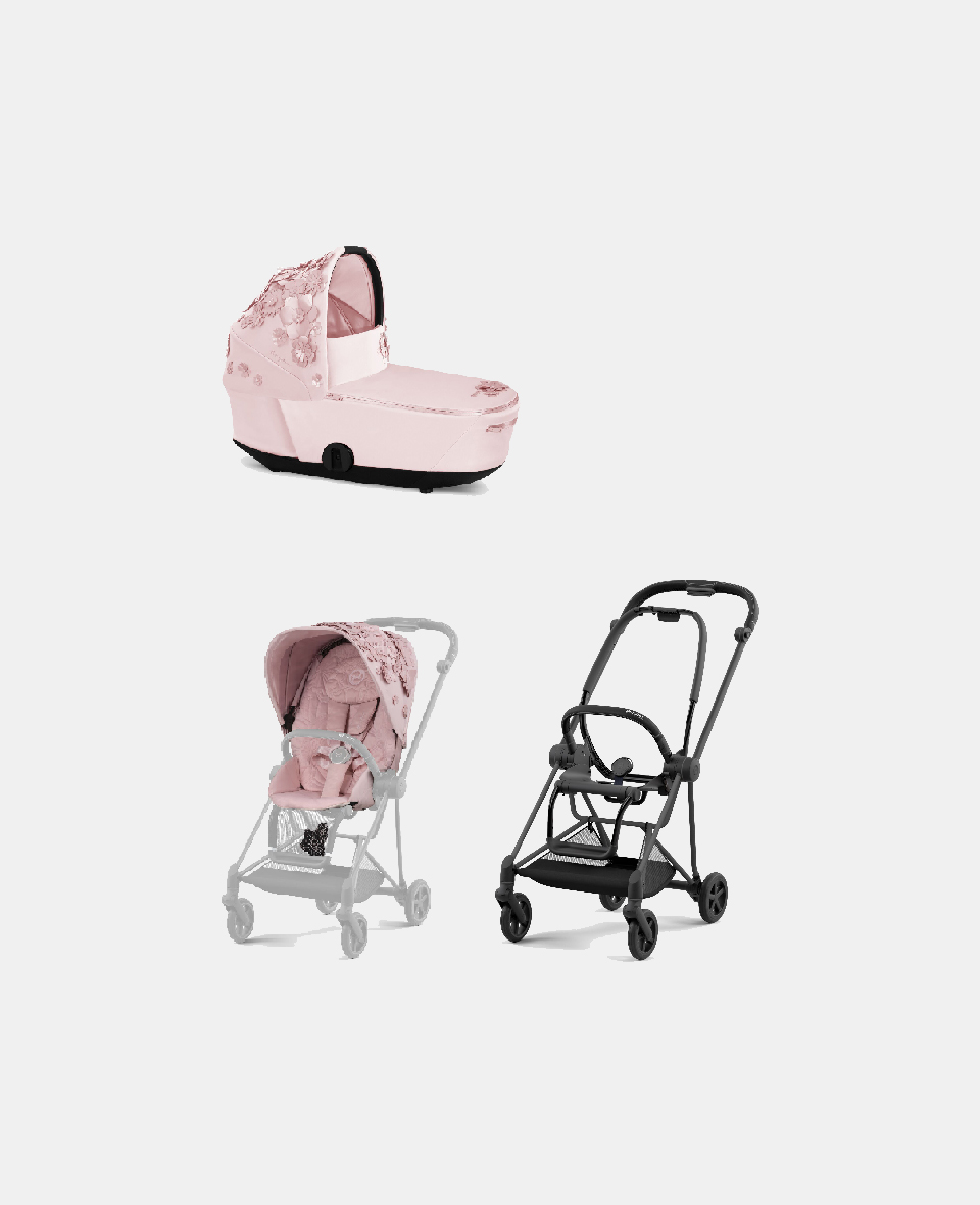 521002519-522000789-521002871.jpg Carucior 2 in 1 Landou MIOS Lux SIMPLY FLOWERS PINK | light pink + Cadru Carucior pentru Copii Mios Matt Black + Parte Sport Carucior MIOS SIMPLY FLOWERS PINK | light pink Cybex Fashion - imagine 1
