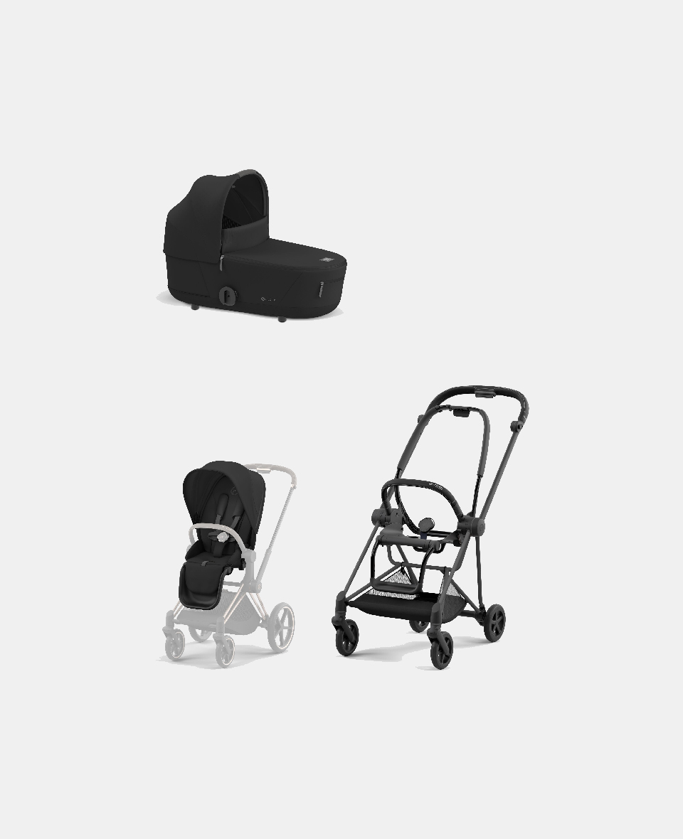 521002519-523000921-523000733.jpg Carucior 2 in 1 Carucior Nou Nascut Mios: Cadru Carucior pentru Copii Mios Matt Black + Landou Mios Lux Sepia Black+ Parte Sport Carucior MIOS Sepia Black Cybex Platinum - imagine 1