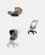 Carucior 2 in 1 Parte Sport Carucior MIOS One Love | multicolor + Cadru Carucior pentru Copii Mios Rosegold + Scoica Auto CLOUD T I-SIZE One Love | multicolor Cybex Platinum - imagine 2