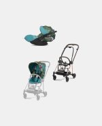 Carucior 2 in 1 Parte Sport Carucior MIOS WE THE BEST BLUE | mid turquoise + Cadru Carucior pentru Copii Mios Rosegold + Scoica Auto CLOUD T I-SIZE WE THE BEST BLUE | mid turquoise Cybex Platinum