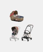 Carucior 2 in 1 Landou MIOS Lux One Love | multicolor + Cadru Carucior pentru Copii Mios Rosegold + Parte Sport Carucior MIOS One Love | multicolor Cybex Fashion