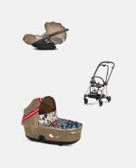 Carucior 2 in 1 Landou MIOS Lux One Love | multicolor + Cadru Carucior pentru Copii Mios Rosegold + Scoica Auto CLOUD T I-SIZE One Love | multicolor Cybex Platinum - imagine 2
