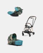 Carucior 2 in 1 Landou MIOS Lux WE THE BEST BLUE | mid turquoise + Cadru Carucior pentru Copii Mios Rosegold + Scoica Auto CLOUD T I-SIZE WE THE BEST BLUE | mid turquoise Cybex Platinum - imagine 2