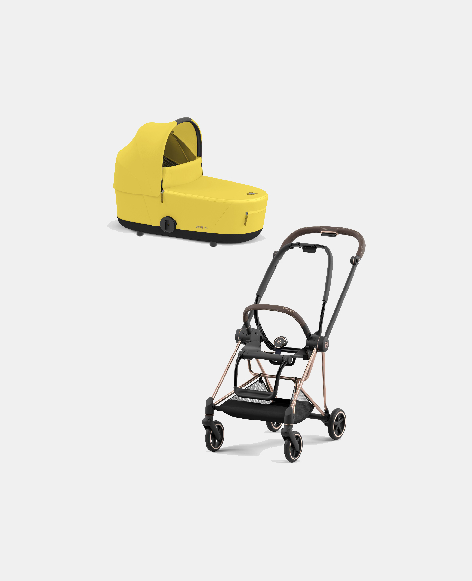 521002525-522000823.jpg Carucior Nou Nascut Mios: Cadru Carucior pentru Copii Mios Rosegold + Landou Mios Lux Mustard Yellow Cybex Platinum - imagine 1