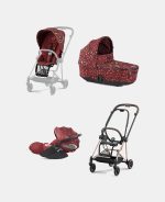 Carucior 3 in 1 Landou MIOS Lux Rosenrot Red | dark red + Cadru Carucior pentru Copii Mios Rosegold + Scoica Auto CLOUD T I-SIZE Rosenrot Red | dark red + Parte Sport Carucior MIOS Rosenrot Red | dark red Cybex Fashion - imagine 2