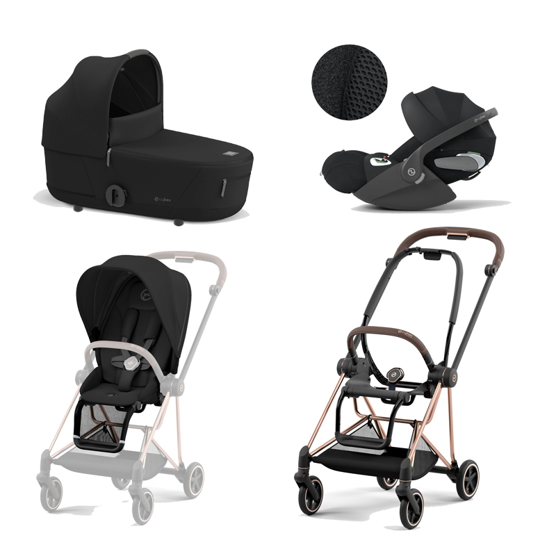 521002525-523000865-523000921-523000232.jpg Carucior 3 in 1 Cadru Carucior pentru Copii Mios Rosegold + Parte Sport Carucior MIOS Sepia Black + Landou Mios Lux Sepia Black + Scoică Auto pentru Copii Cloud T i-Size Plus Sephia Black Cybex Platinum - imagine 1