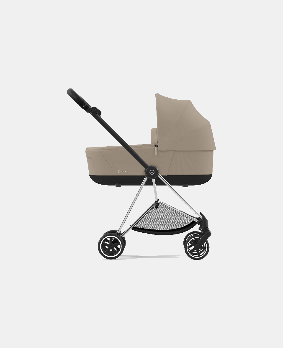521002525-523001289.jpg Carucior Nou Nascut Mios: Cadru Carucior pentru Copii Mios Chrome Black + Landou Mios Lux Cozy Beige Cybex Platinum - imagine 1