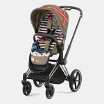 Parte Sport Carucior Priam Design Collaborations One Love + Cadru Carucior pentru Copii Priam Matt Black Cybex Platinum