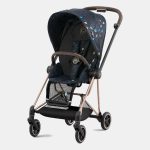 Parte Sport Carucior MIOS Jewels of Nature | Dark Blue + Cadru Carucior pentru Copii Mios Rosegold Cybex Platinum