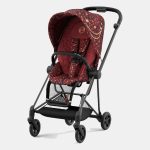 Parte Sport Carucior MIOS Rosenrot Red | dark red + Cadru Carucior pentru Copii Mios Matt Black Cybex Platinum