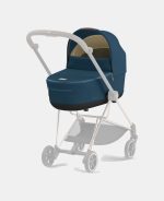 Carucior Nou Nascut Mios: Cadru Carucior pentru Copii Mios Rosegold + Landou Mios Lux Mountain Blue Cybex Platinum - imagine 9