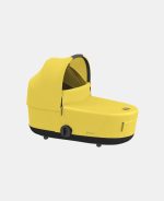 Carucior Nou Nascut Mios: Cadru Carucior pentru Copii Mios Chrome Black + Landou Mios Lux Mustard Yellow Cybex Platinum - imagine 4