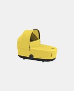 Carucior Nou Nascut Mios: Cadru Carucior pentru Copii Mios Chrome Black + Landou Mios Lux Mustard Yellow Cybex Platinum - imagine 3